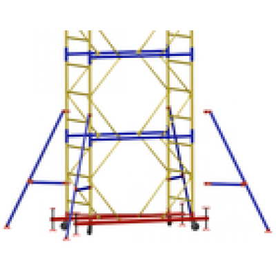 ВЫШКА-ТУРА ВСП-250 (1.0Х2.0) для высотных работ от 2,5 до 9,4 метров