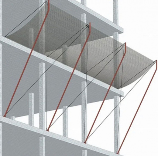 Защитно-улавливающая сетка (ЗУС) кронштейн